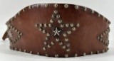 1940s-50s Boyt Custom Studded Leather Motorcycle Kidney Belt