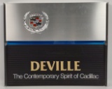 Vintage Cadillac Deville Metal Dealership Advertising Sign