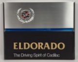 Vintage Cadillac Eldorado Metal Dealership Advertising Sign