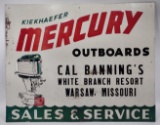 Vintage SST Mercury Outboard Boat Motors Embossed Dealership Sign