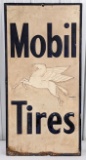 4ft Vintage SST Mobil Tires Embossed Advertising Sign