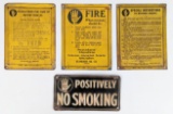 Set Of 4 Early SST Standard Oil Safety First Signs
