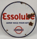 Vintage DSP French Essolube Automotive Oil Advertising Sign