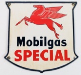 Vintage SSP Mobilgas Special Pump Plate Advertising Sign