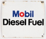 Vintage SSP Mobil Diesel Fuel Gas Pump Plate Advertising Sign