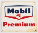 Vintage SSP Mobil Premium Gas Pump Plate Advertising Sign