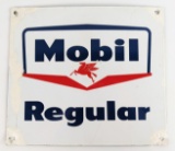 Vintage SSP Mobil Regular Gas Pump Plate Advertising Sign