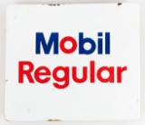 Vintage SSP Mobil Regular Gas Pump Plate Advertising Sign