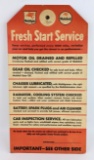 Vintage Mobil DS Cardboard Fresh Start Service Gas Station Sign