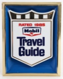 Vintage 1965 Mobil Service Station Travel Guide Countertop Sign