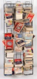 Large Lot Of Vintage Mobil Service Station Travel Maps W/ Metal Hanging Display Rack