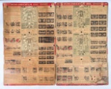 2) Vintage 1948-1955 Mobil Lubrication Advertising Disc Charts
