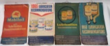 4) Vintage Mobil Service Station Lubrication Charts