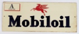 Early SST Mobiloil ÒAÓ Glass Oil Bottle Carrier Rack Advertising Sign