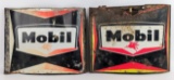 2) Vintage DST Mobil Gas Station Spinner Signs
