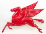 Nearly 4ft Vintage Reproduction Mobil Pegasus Fiberglass Advertising Sign