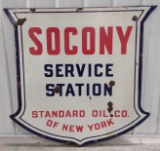 4ft Early DSP SOCONY Service Station Die-Cut Shield Sign
