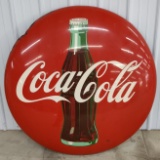 4ft Vintage SSP Coca-Cola Button Advertising Sign