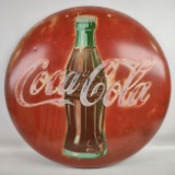 3ft Vintage SST Coca-Cola Button Advertising Sign