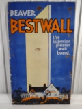 5ft Vintage SSP Beaver Bestwall Advertising Sign