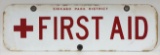 Vintage SSP Chicago Park District + First Aid Sign