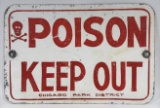 Vintage SST Chicago Park District Poison Keep Out Sign