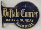 Early DST Buffalo Courier / Enquirer Newspaper Flange Sign