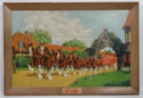 3-1/2ft Vintage Budweiser Grants Farm Clydesdales Advertising Sign
