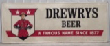Nearly 10ft Vintage SST Drewrys Beer Embossed Sign