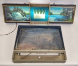 2) Vintage Hamm's Beer Motion Lighted Signs For Parts Or Repair