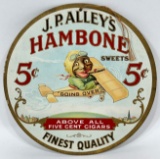 Vintage J.P. alleys Hambone Cigars Black Americana Fan Pull