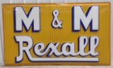 6ft Vintage M&M Rexall Drugstore Embossed Lexan Advertising Sign