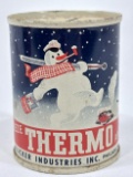 Vintage Thermo Anti-Freeze Promotional Tin Bank / Snowman