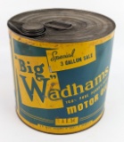 Vintage ÒBigÓ Wadhams 3 Gallon Motor Oil Can