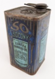 Early SOCONY Eureka Harness Oil One Gallon Square Can