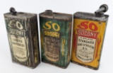 (3) Early SOCONY Standard Oil New York One Quart Cans