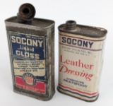 (2) Early SOCONY Standard Oil New York Cans