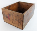 Early Gargoyle Mobiloil ÒEÓ 5 Gallon Oil Can Wooden Shipping Crate