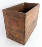 Early Gargoyle Mobiloil ÒAÓ Wooden Shipping Crate For Two 5 Gallon Oil Cans