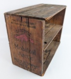Early Gargoyle Mobiloil Arctic Wooden Shipping Crate For Two 5 Gallon Oil Cans