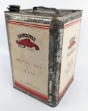 Early Gargoyle Mobiloil Arctic ÒCÓ 5 Gallon Oil Can
