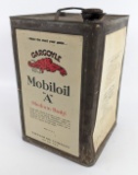 Early Gargoyle Mobiloil ÒAÓ 5 Gallon Oil Can w/ Cap