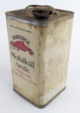 Early Mobiloil Gargoyle Arctic 1 Gallon Motor Oil Can w/ Cap