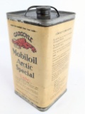 Early Mobiloil Gargoyle Arctic Special 1 Gallon Can w/ Lid