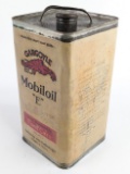 Early Mobiloil ÒEÓ For Fords Gargoyle 1 Gallon Oil Can w/ Lid