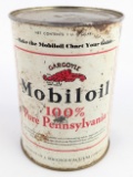 HTF Early Gargoyle Mobiloil 100% Pure Pennsylvania Quart Oil Can