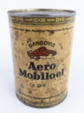 Early German Gargoyle Aero Mobiloel Aircraft Oil Quart Can