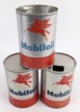 Vintage Mobiloil Aero White Band Aluminum Quart Oil Can & More