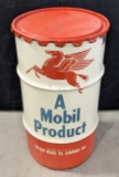 Vintage SOCONY Mobil Mobilube 120lb Can w/ Lid