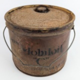 Early Vacuum Mobiloil ÒCÓ 25lb Oil Can